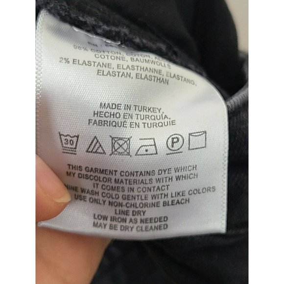 Pilcro And The Letterpress Women Black Studded Flare Leg Denims Jeans Size 28 - Picture 10 of 11